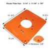 O'SKOOL Precision Aluminum Router Table Insert Plate, Router Templates With