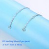 Elda & Co Sterling Silver Necklace Extenders Chain Set of