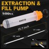 ELEAD 500cc Oil Fluid Extractor Pump, Multi-Purpose Oil Syringe, Fluid