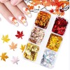 Fall Nail Art, 2 Boxes 3D Holographic Fall Leaves Nail
