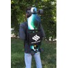 Shark Wheel Backpack, Black Skateboarding Back Pack with Phone and