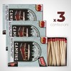 PROF Set di 3 scatole da 100 fiammiferi, lunghezza 5,5