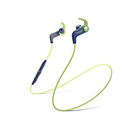 BT190iB Wireless Bluetooth Earbuds, in-line Microphone, Volume Control and Touch Remote, Sweat Resistant, Blue and Green