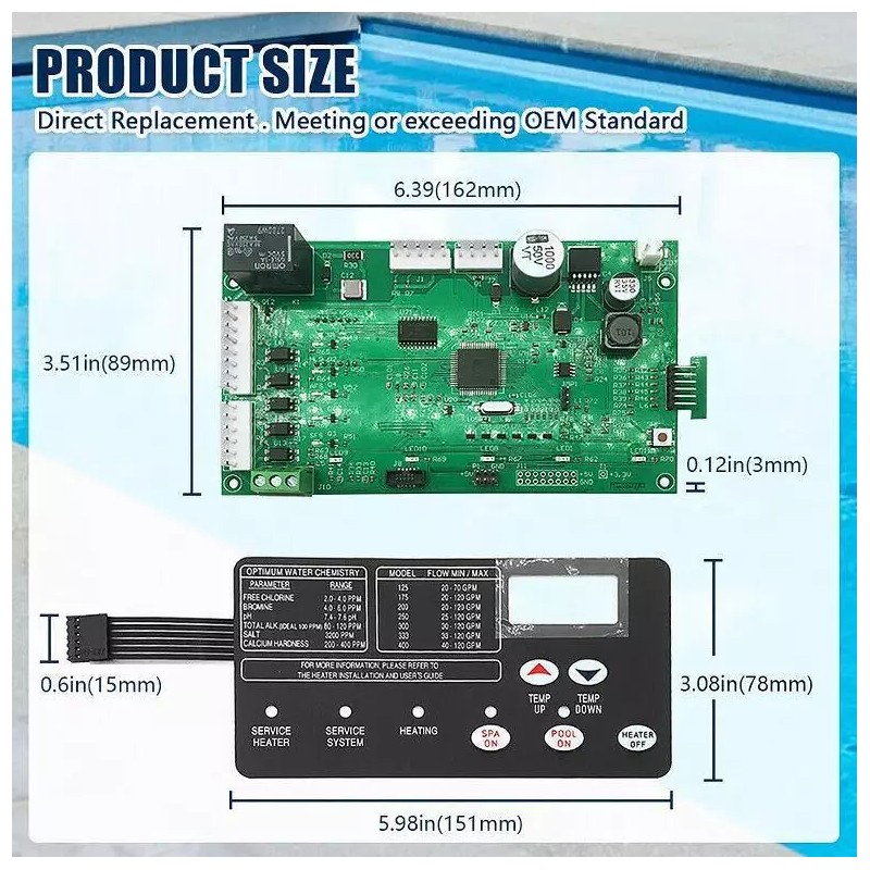 AUTO-NEW For Pentair Master Temp 400 42002-0007S Control Board Kit