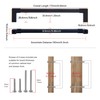 TUNNY 10 Pack Classic Solid Cabinet Handles-6.3"/160mm Screw Spacing Matte