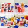 Fabselection 10 Pack Small Containers with Lids, Leakproof Condiment Containers
