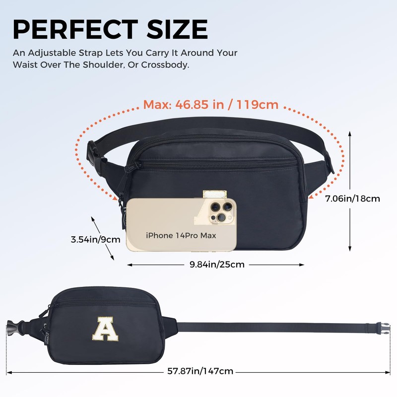 Aosbos Small Crossbody Bag for Women Everywhere Belt Bag Fanny