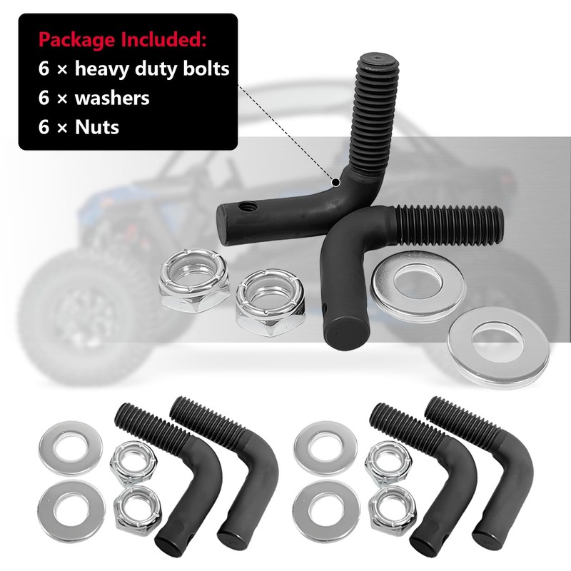 6PCS Tree Kicker Mounting Hardware L Bolts for RZR XP1000
