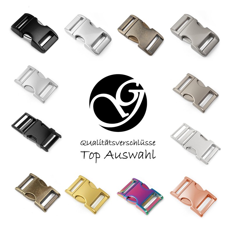 Ganzoo Alumaxx Metal Click Clasp, Pack of 4, Shiny Silver,