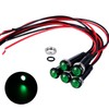 DMWD 5pcs 6mm LED Indicator Light Plastic Black Signal Dot