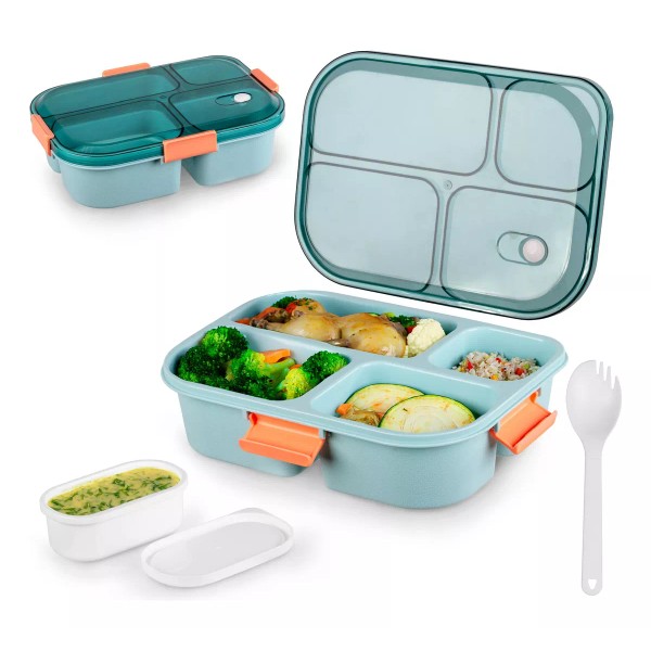 Magma Life Lunch Box Bento Lonchera Térmica 1.4 L Con 4 Divisiones