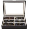 Tech Swiss Sunglasses Eyeglasses Storage Display Case 6 XL Compartments