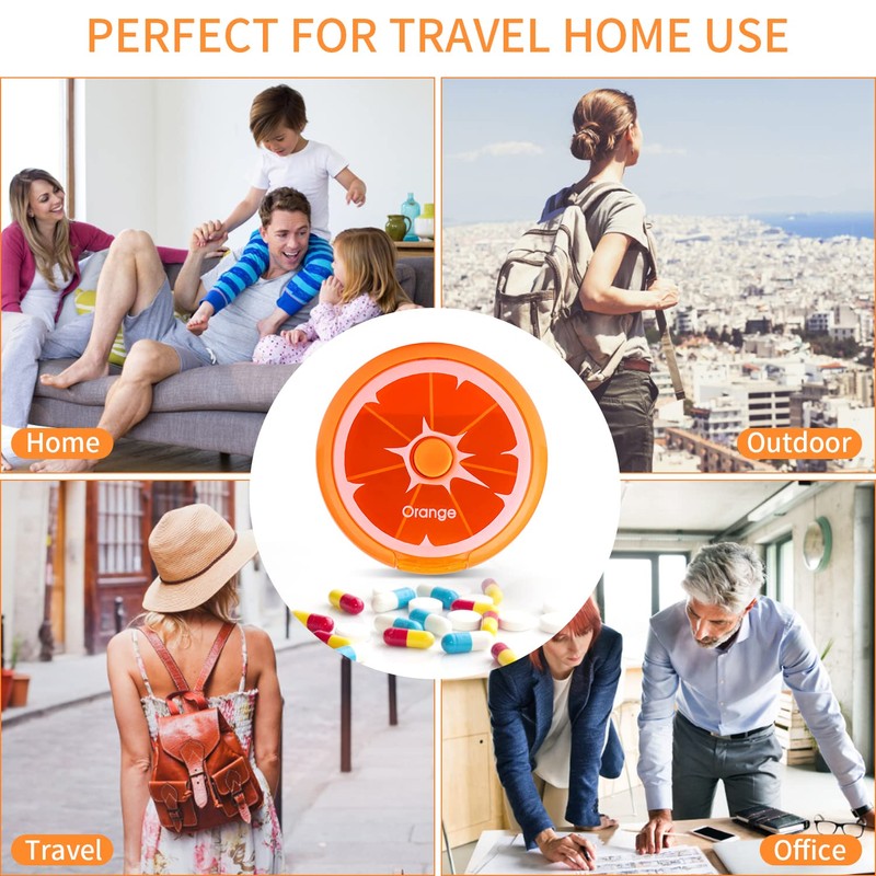 Creative Portable Mini 7 Day Weekly Circular Shape Rotary Cute