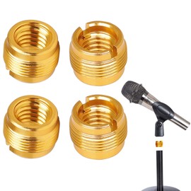 Microphone Screws, Microphone Stand Adapter, Microphone Screw Adapter, 3/8 Female to 5/8 Male Thread Adapter, Pack of 4 Microphone Thread Adapter, Accessories for Microphone Mounts Butyeak