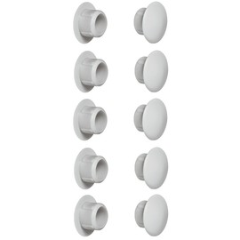cyclingcolors 10 x Cover Caps, Plastic Blind Bore Plugs, Blanking Plugs Cover Furniture (Diameter 10 mm/Light Grey RAL 7035)