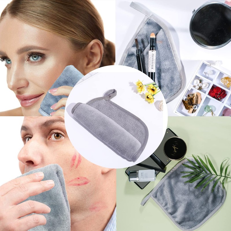 2pcs Reusable Makeup Remover Cloth Microfibre Face Cleansing Cloths,Make Up