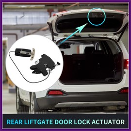 FUELHOOD Replacement Rear Liftgate Door Lock Actuator with Cable for Nissan Sentra 2007-2012 Tailgate Latch Assembly No.84630ET02A Black Premium Fit Design