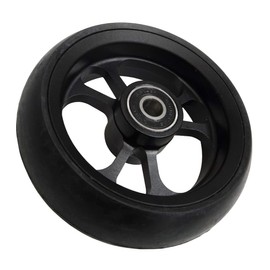 FabaCare Wheelchair Castor Wheelchair Wheel Spare Wheel Wheel Aluminium Rim Special Seal Black 4"