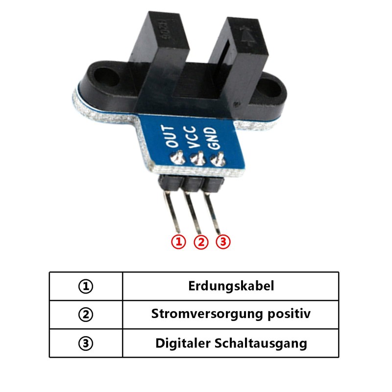 8pcs Infrared Speed Sensor, 3.3-5V IR Infrared Slotted Optic Optocoupler