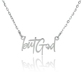 Ohmique but god necklace (Letter Necklace), Silver