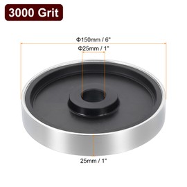 sourcing map Diamond Lapidary Jewelry Grinding Wheel 6" 3000 Grit Diamond Grinding Wheels with 1" Arbor Hole for Gem Marble Stone Jade Glass Ceramics Carbide