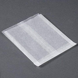 Royal7 Plain 6 x 7 x 3/4" Glassine Wet Wax Paper Sandwich Bags, Food Grade Grease Resistant Wax Gusseted Bag (200 Count)