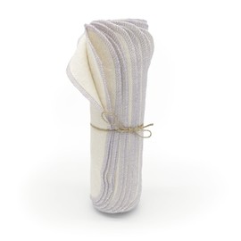 Spring Collection Reusable Paperless Towels - One Dozen washable reusable paper towels for kitchen (Lavender Natural)