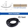 Muzata Black 3/4 Inch x 25 Ft Center Barb Tee