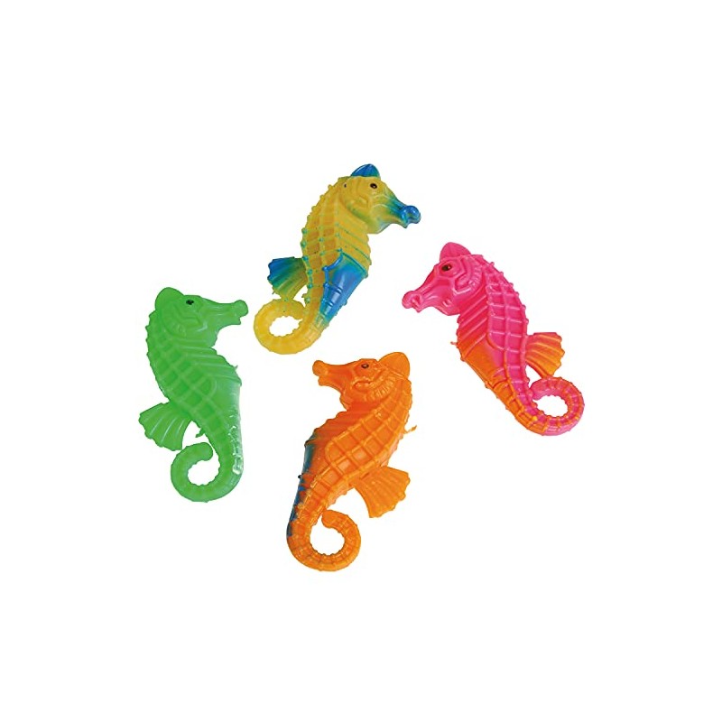 U.S. Toy Dozen Assorted Plastic Seahorses – 12 Pack Colorful