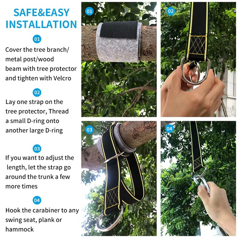 Extra Long Tree Swing Straps, 10FT Tree Swing Hanging Straps