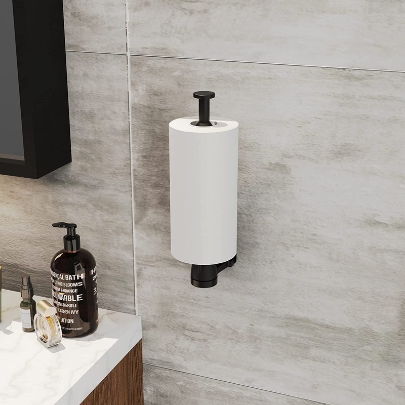 VEHHE Kitchen Roll Holder Under Cabinet, One-handed Tearing Paper Towel
