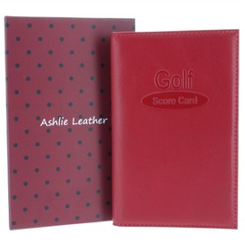 Soft Leather Golf Scorecard Holder 2315 Poppy