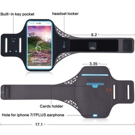 DFVmobile - Professional cover ultra-thin armband sport walking running fitness cycling gym for Oukitel U8 Universe Tap - black