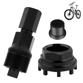 oooaooo 3-Piece Crank Puller Bicycle Set, Bicycle Crank Puller Repair Kit for Bottom Bracket and Crank Arm, Pedal Puller Bottom Bracket Tool with Crank Cap Tool, Universal Maintenance