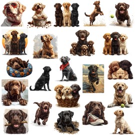 McEtt Labrador Retriever Dog Sticker Sheets - Cute Labrador Retriever Stickers for Kids Students Teens Lab Lovers - 5 Sheet Pack (110 Pieces) - Birthday Party Favors, Classroom, Laptops, Water Bottles