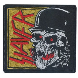 C&D Visionary Slayer Laughing Skull Patch, Gold, Red, Black