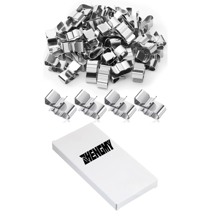 Zhengmy 50 Pcs Trailer Frame Wire Clips Stainless Steel Metal