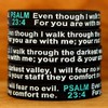 SayitBands Three (3) Psalm 23:4 Scripture Wristband Bracelets