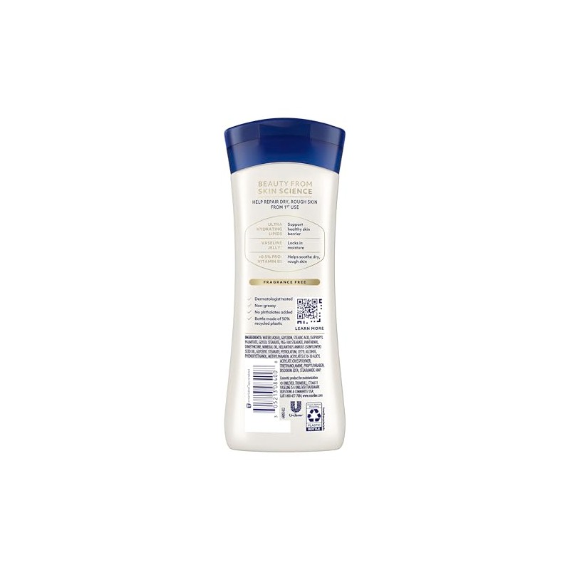 Vaseline Intensive Care Body Lotion, Advanced Repair Unscented, 10 oz