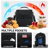 MIER Dual Compartment Lunch Bag Tote with Shoulder Strap for