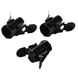 E12 candelabra socket,TWDRTDD Black 3-Pack Candelabra Base Lamp Holder Light Socket Black (Butterfly clip)