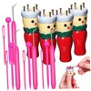 Sosoport 4Pcs Wooden Knitting Doll DIY Knitting Crafts with Accessories