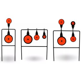 Birchwood Casey World of Targets Steel Rimfire Targets, Shooting you can See and Hear - Quad Action Spinner