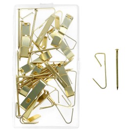 QWORK Picture Hangers 100 lb, 20 Pieces Heavy-Duty Picture Hooks with Nails, Frame Hooks Picture Hangers, Hardware Hanger Kit