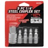 5pc 1/4" Steel Coupler Set Milton Type