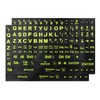 2 Pack English US Self-Adheisive Keyboard Stickers, Bright Green Lettering