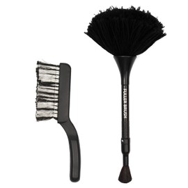 Fuller Brush Electronics Dusting Brush Set – for Laptop, Screen, Keyboard, TV, Phone, Vehicle Dash – Dual-Ended Duster with Microfiber and Goat Hair – Mini Bench Brush Duster with Polystatic Fibers