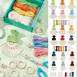 1 Set, DIY Macrame Christmas Gnomes Santa Claus Kit, DIY Macrame Santa Claus for Christmas Tree Decor, Christmas Tree Ornaments for Xmas Party Living Room Festive Decorations, Ideal Holiday Craft Gift For Family Friends. christmas decoration nyepi party 