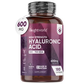 Hyaluronic Acid Supplement 600mg (500-700 KDA) - 120 Vegan Triple Strength Hyaluronic Acid Capsules - 4 Months Supply - Radiant Glow for Women & Men - Superior Absorption - Made in The UK