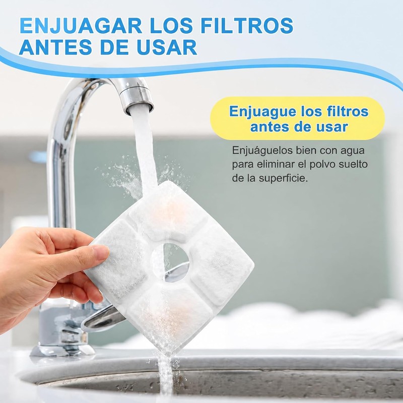 10 Pcs Filtros para Fuentes para Gatos Cuadrada de 84